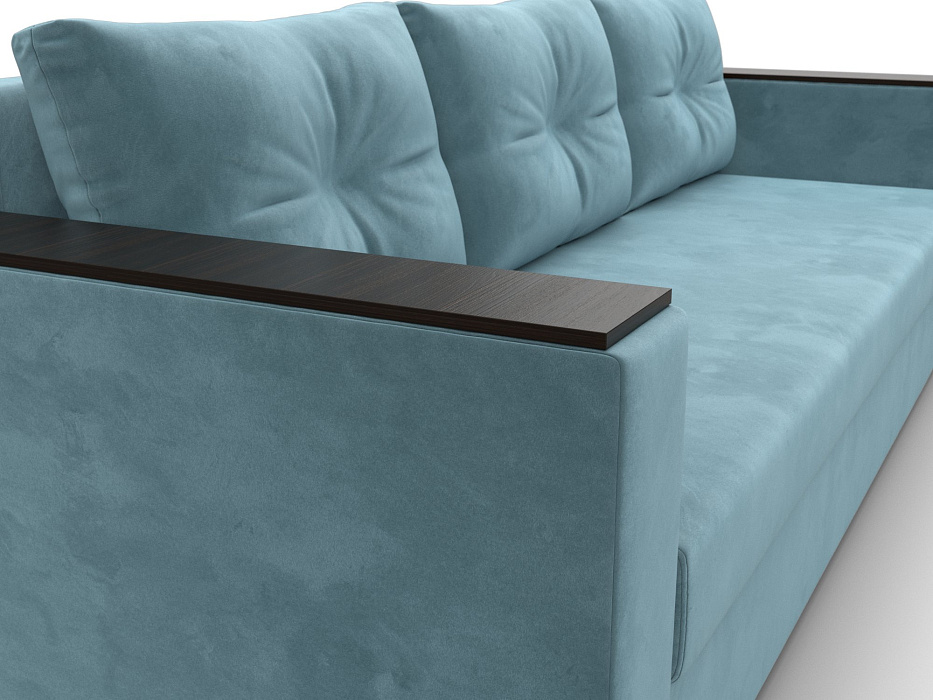 Диван прямой Атланта без стола (seven 113 бирюзовый)