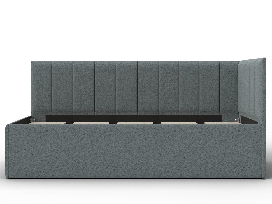 Кровать односпальная Лига-128 (90) (амур 07 серый)