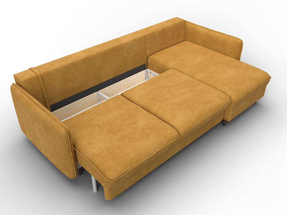 Диван угловой Лига-064 НПБ угол универсальный (brut 10 желтый)