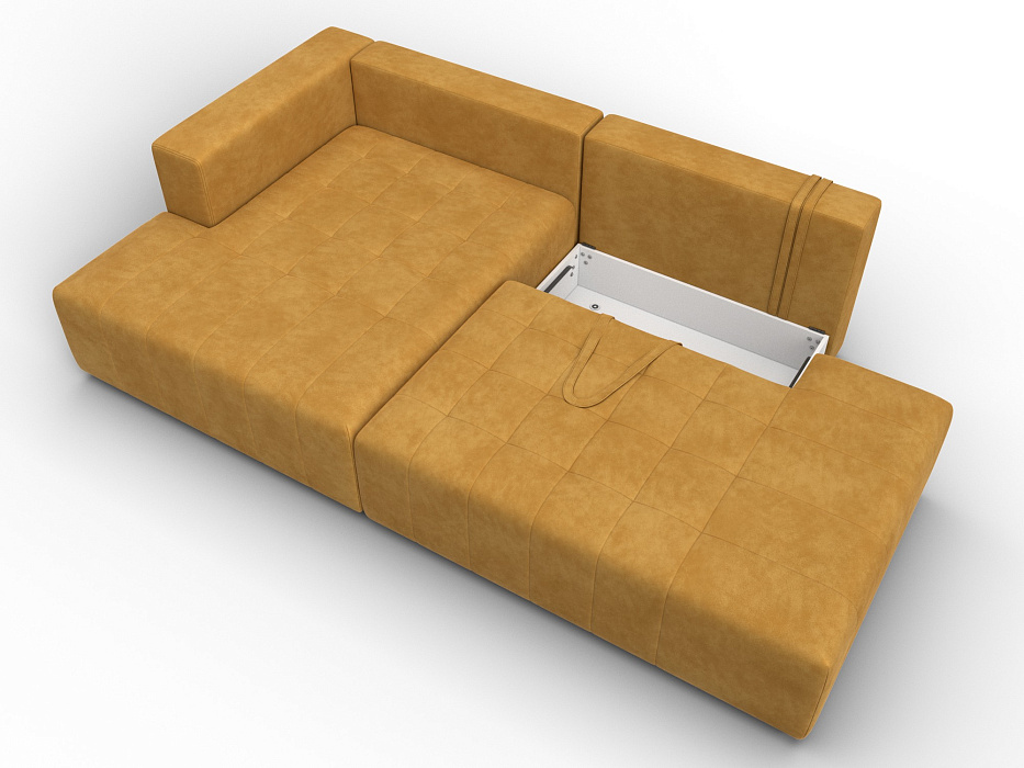 Диван угловой Лига-103 НПБ угол левый (brut 10 желтый)