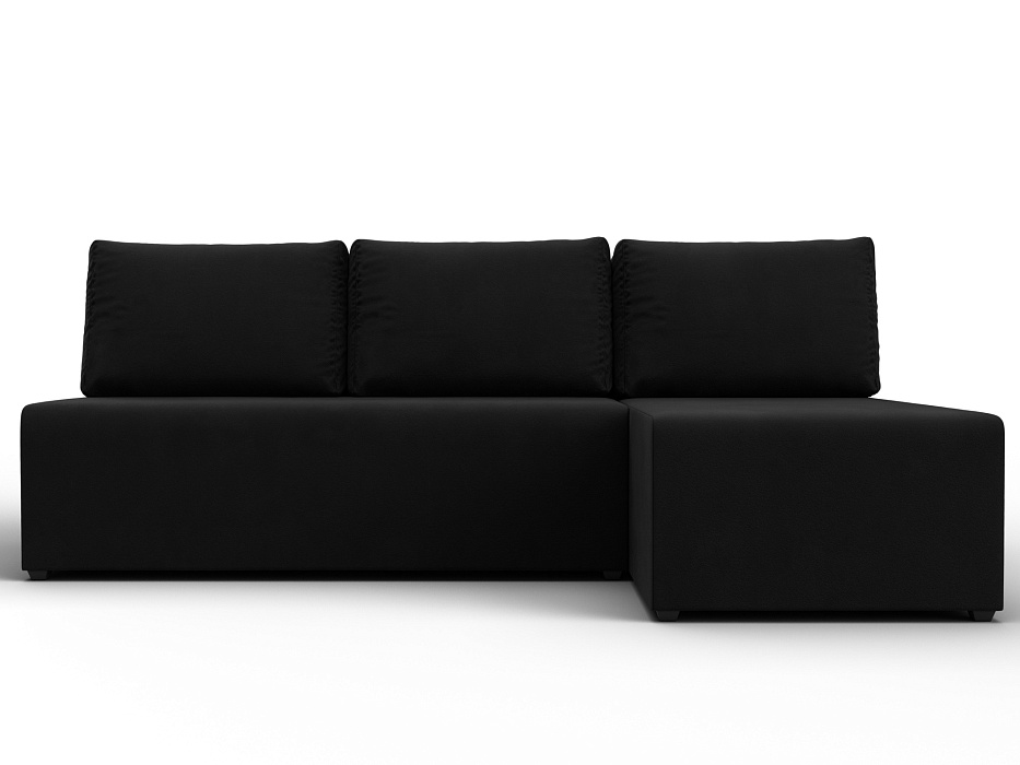 Диван угловой Поло правый угол (черный) Диван угловой Поло правый угол (черный)
