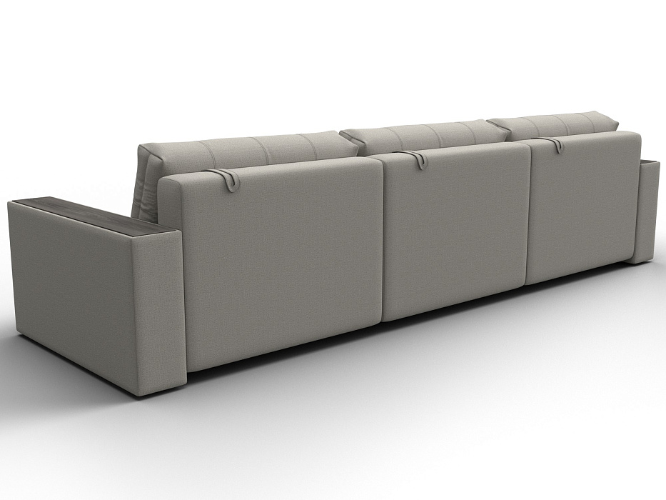 Диван прямой с декором Лига-049 НПБ Лонг (амур 02 бежевый)