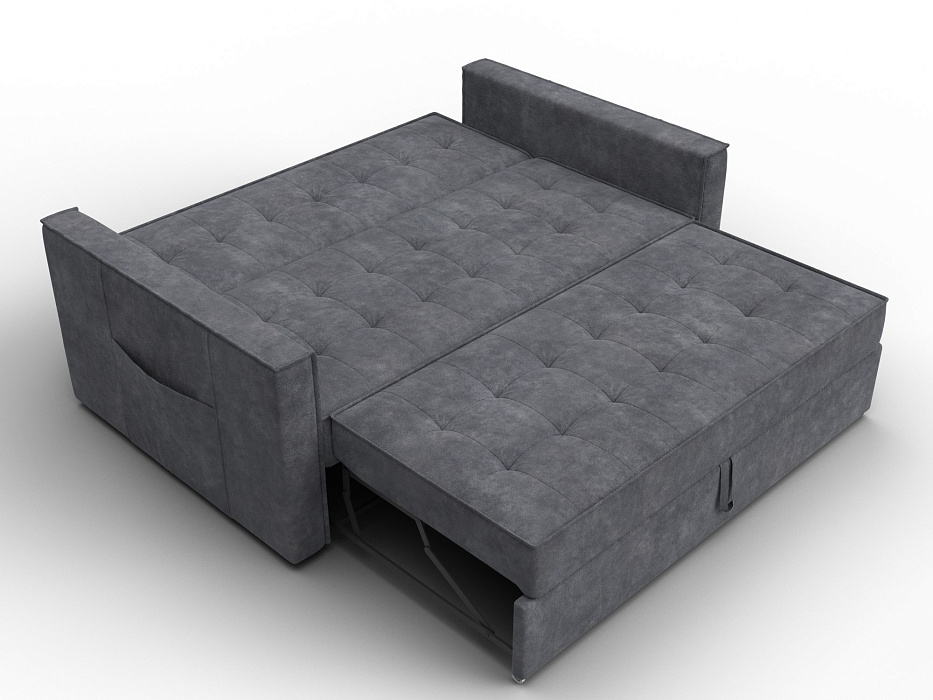 Диван прямой Лига-104 (140) (brut 16 темно-серый)