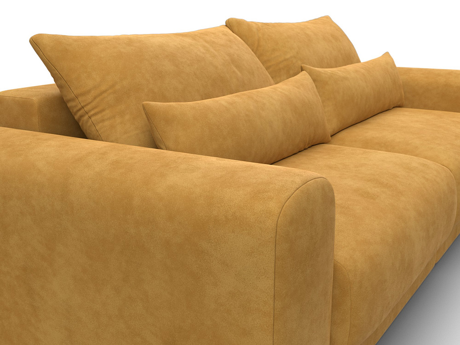 Диван прямой Лига-056 НПБ (brut 10 желтый)