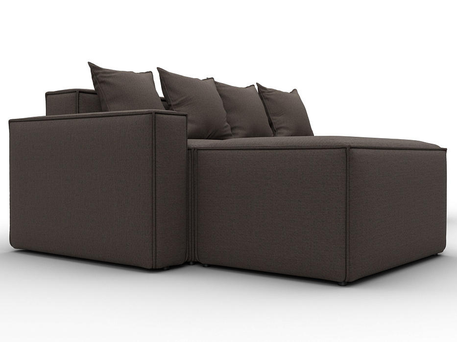 Диван угловой модульный Лига-063 угол левый (амур 05 коричневый)