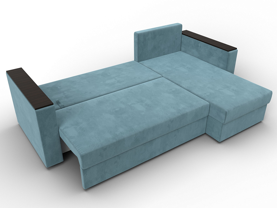 Диван угловой Атланта без стола универсальный угол (seven 113 бирюзовый)