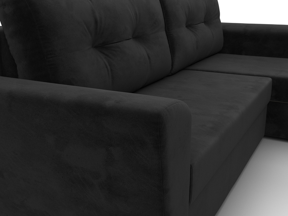 Диван угловой Амстердам Лайт правый угол (seven 35 черный)