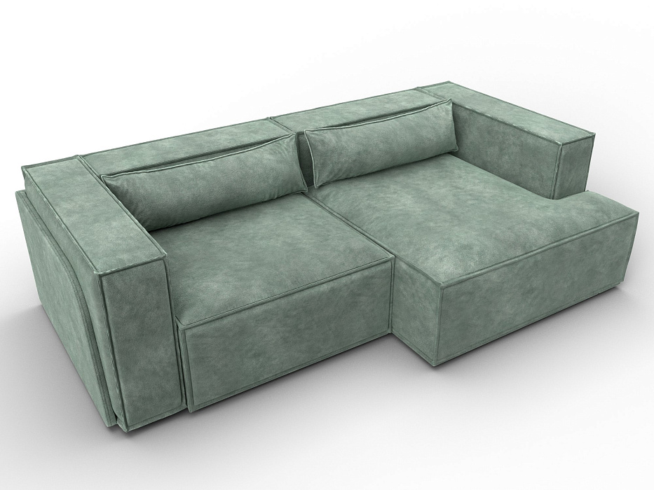 Диван угловой Лига-061 угол левый (brut 08 зеленый)