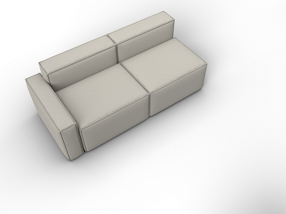 Диван угловой модульный Лига-063 угол левый (амур 02 бежевый)