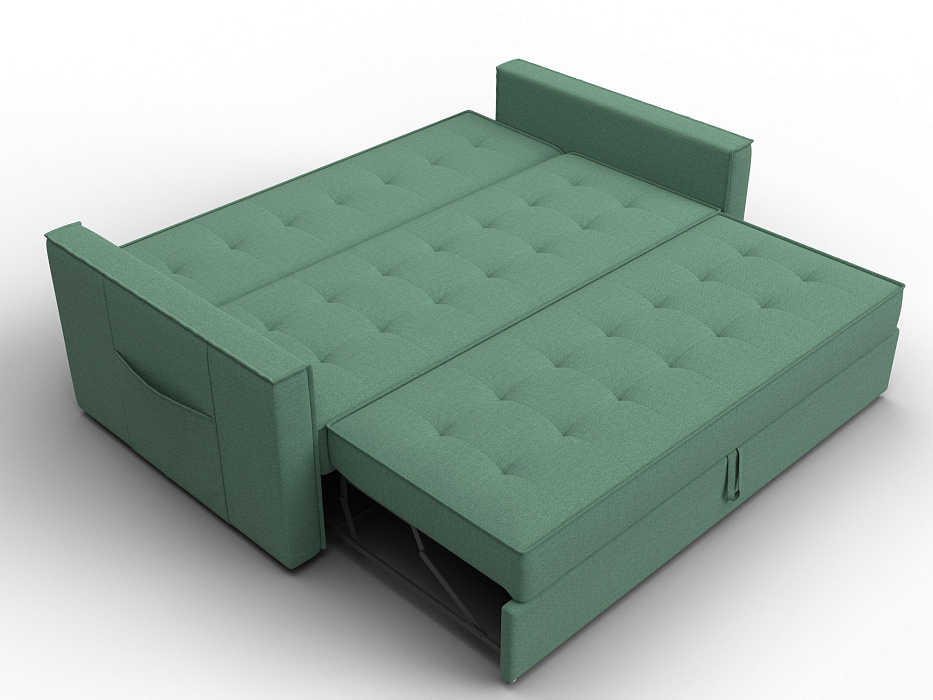 Диван прямой Лига-104 (160) (амур 11 зеленый)