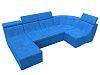 П-образный модульный диван Холидей Люкс (голубой цвет)
