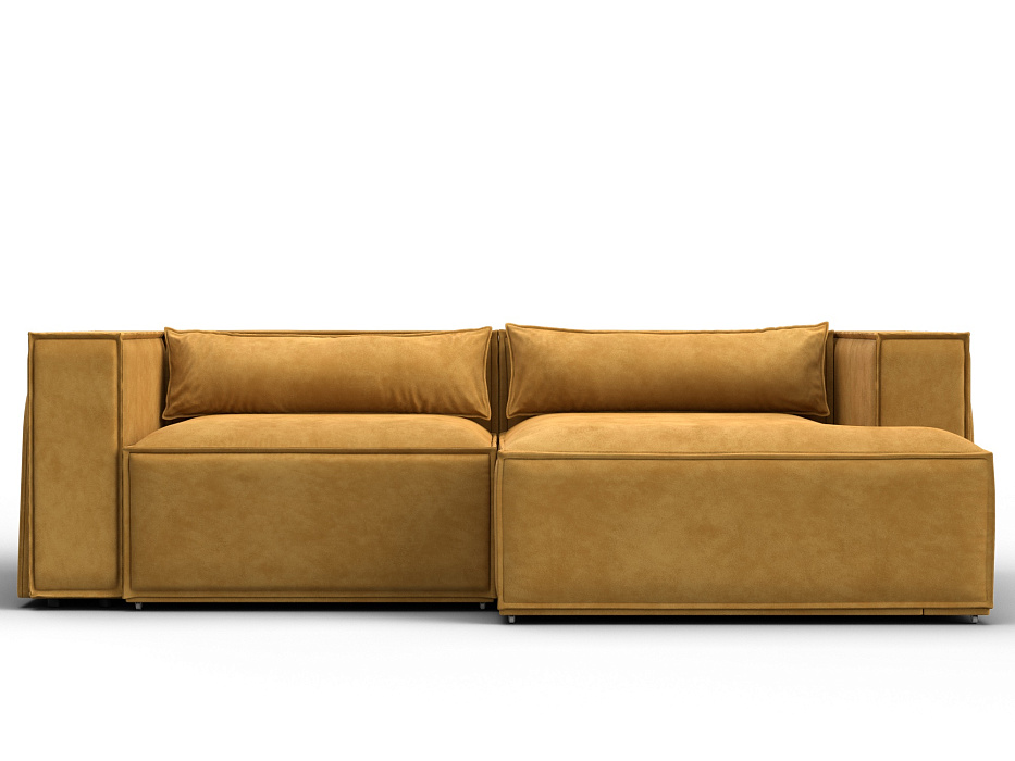 Диван угловой Лига-061 угол правый (brut 10 желтый)