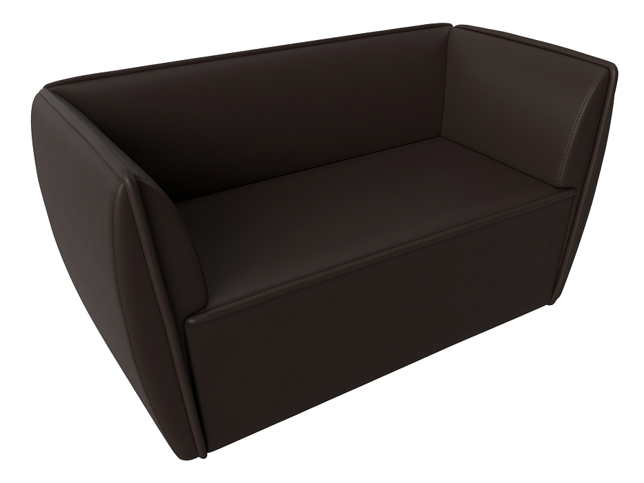 Диван кухонный прямой Бергамо 2-х местный (коричневый)