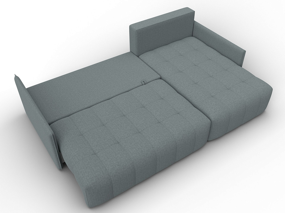 Диван угловой Лига-054 НПБ угол универсальный (амур 07 серый)
