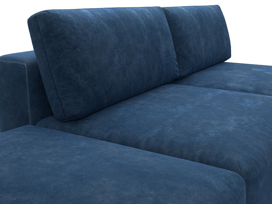 Диван угловой модульный с пуфом Лига-060 НПБ угол универсальный (brut 11 синий)