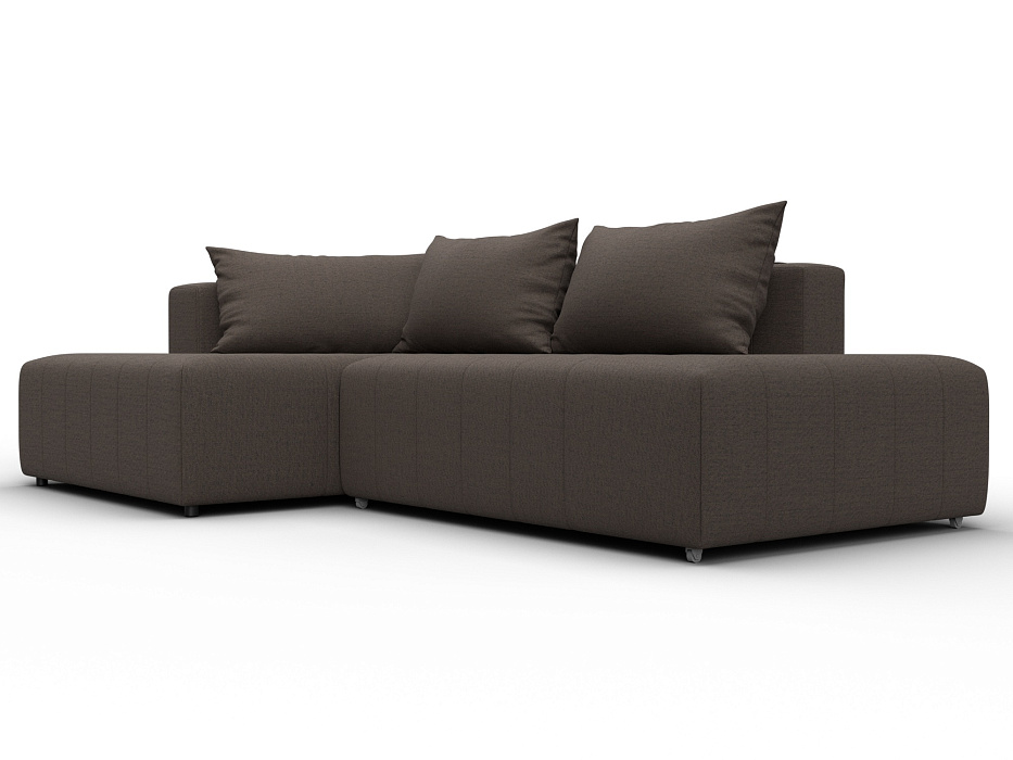 Диван угловой Лига-103 НПБ угол левый (амур 05 коричневый)