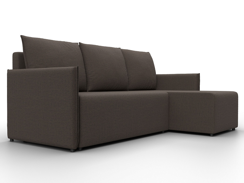 Диван угловой Лига-124 угол универсальный (амур 05 коричневый)