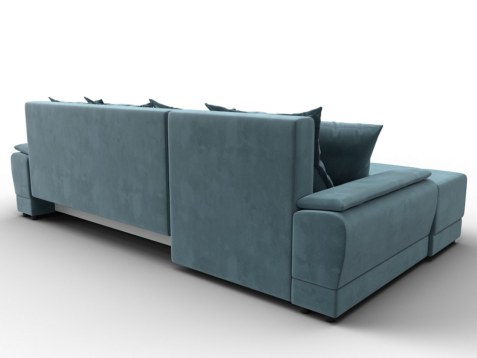 Диван угловой Лига-119 угол левый (seven 113 бирюзовый)