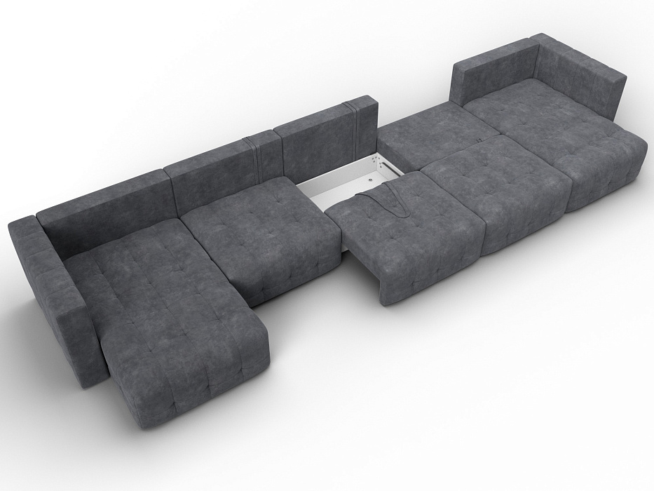 Диван П-образный Лига-052 НПБ МегаЛонг (brut 16 темно-серый) Диван П-образный Лига-052 НПБ МегаЛонг (brut 16 темно-серый)