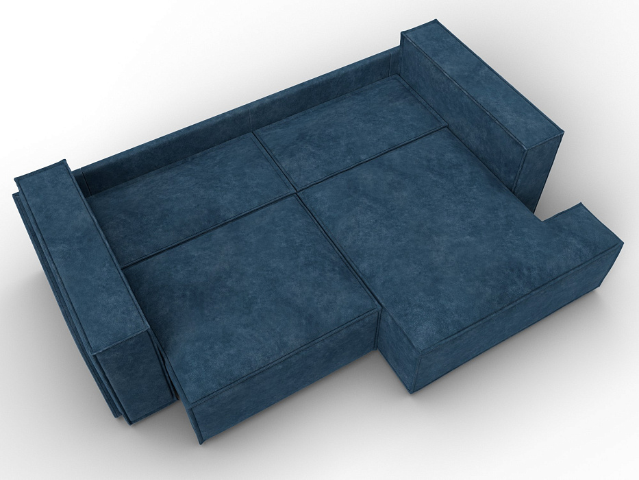 Диван угловой Лига-061 угол правый (brut 11 синий)