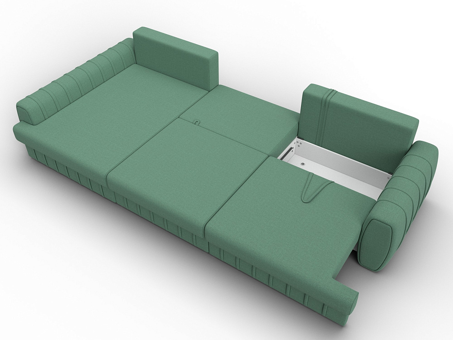 Диван угловой Лига-057 НПБ Лонг угол левый (амур 11 зеленый)