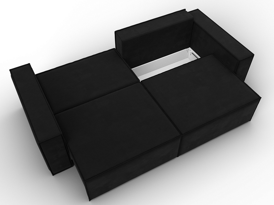 Диван прямой Куба (черный)