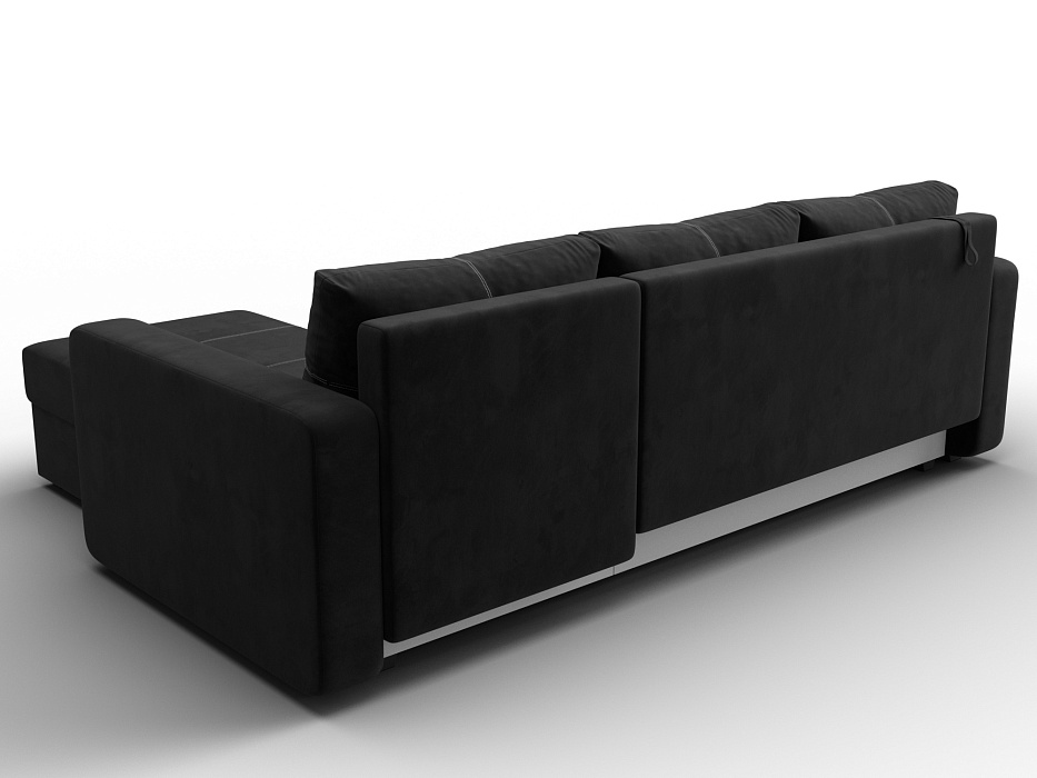 Диван угловой Ливерпуль Лайт правый угол (seven 35 черный)