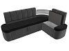 Кухонный угловой диван Тефида правый угол (черный\серый)
