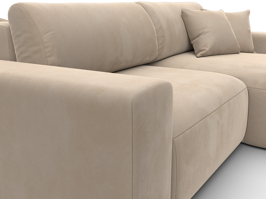 Диван угловой Лига-036 НПБ Классик правый угол (seven 729 бежевый)