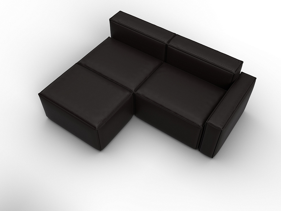 Диван угловой модульный Лига-063 угол правый (grifon 12 коричневый)