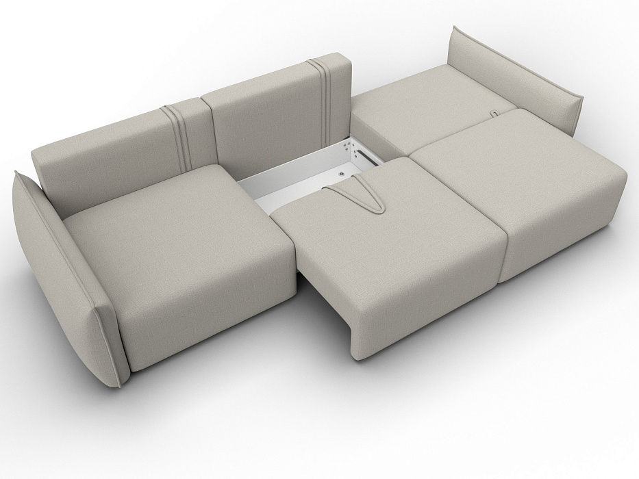 Диван прямой Лига-051 НПБ Лонг (амур 02 бежевый)