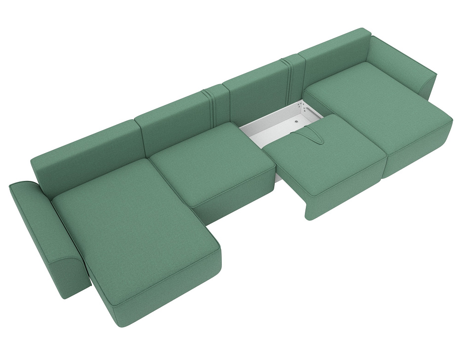 Диван П-образный Лига-048 НПБ лонг (амур 11 зеленый) Диван П-образный Лига-048 НПБ лонг (амур 11 зеленый)