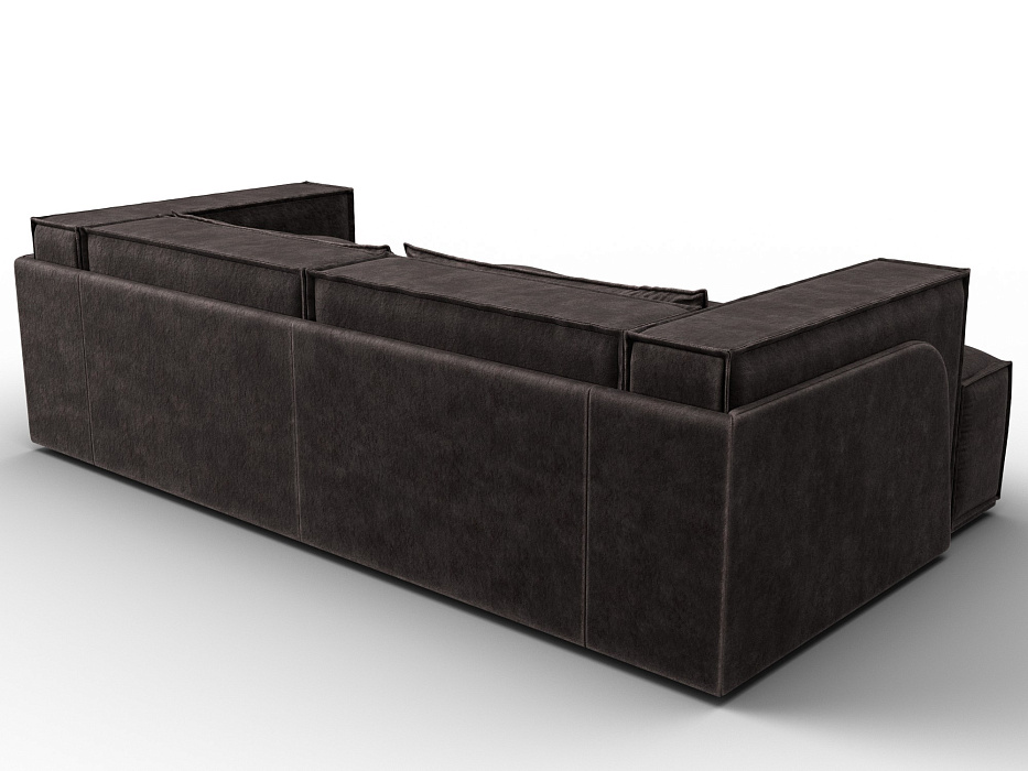 Диван угловой Лига-061 угол левый (brut 17 коричневый)