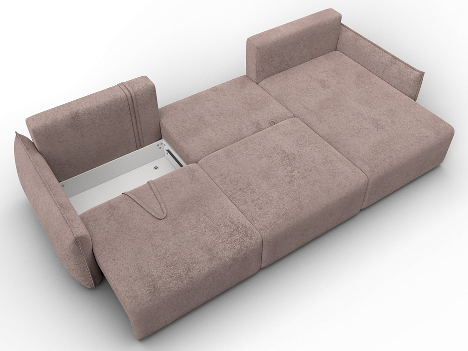 Диван угловой Лига-051 НПБ Лонг угол универсальный (tower 05 бежевый)