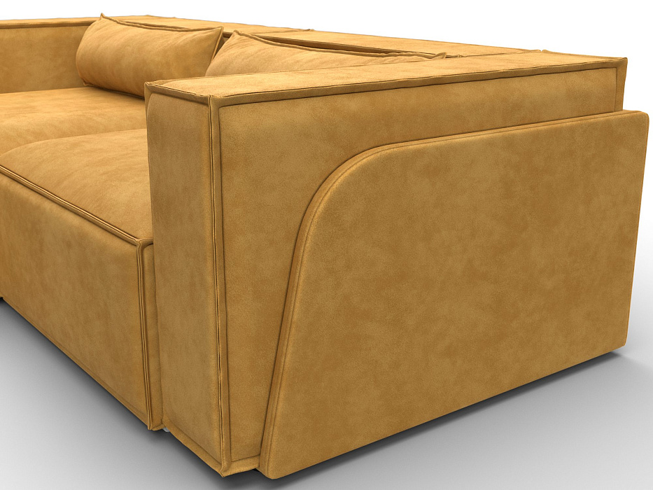 Диван угловой Лига-061 угол левый (brut 10 желтый)