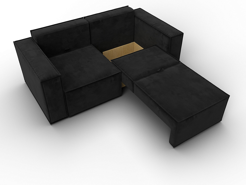 Диван прямой Куба мини (черный)
