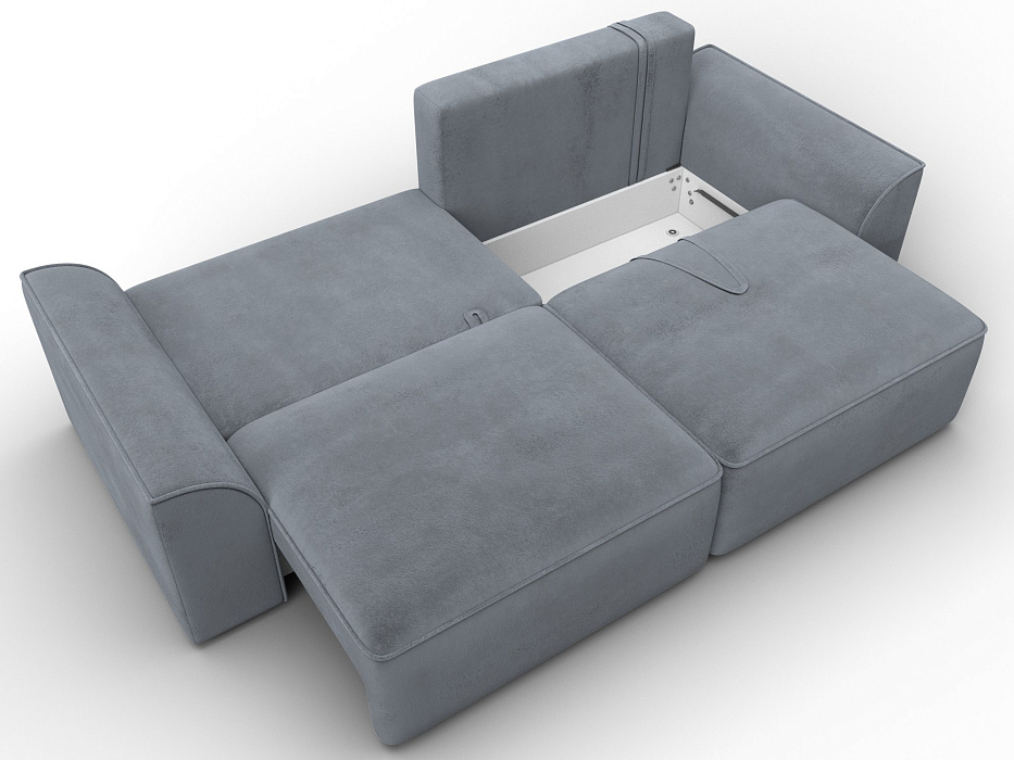 Диван прямой Лига-048 НПБ (tower 10 серый)