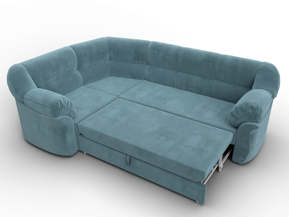 Диван угловой Карнелла левый угол (seven 113 бирюзовый)