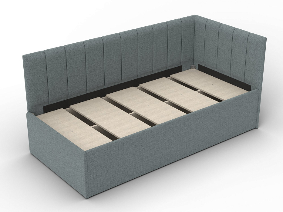 Кровать односпальная Лига-128 (90) (амур 07 серый)