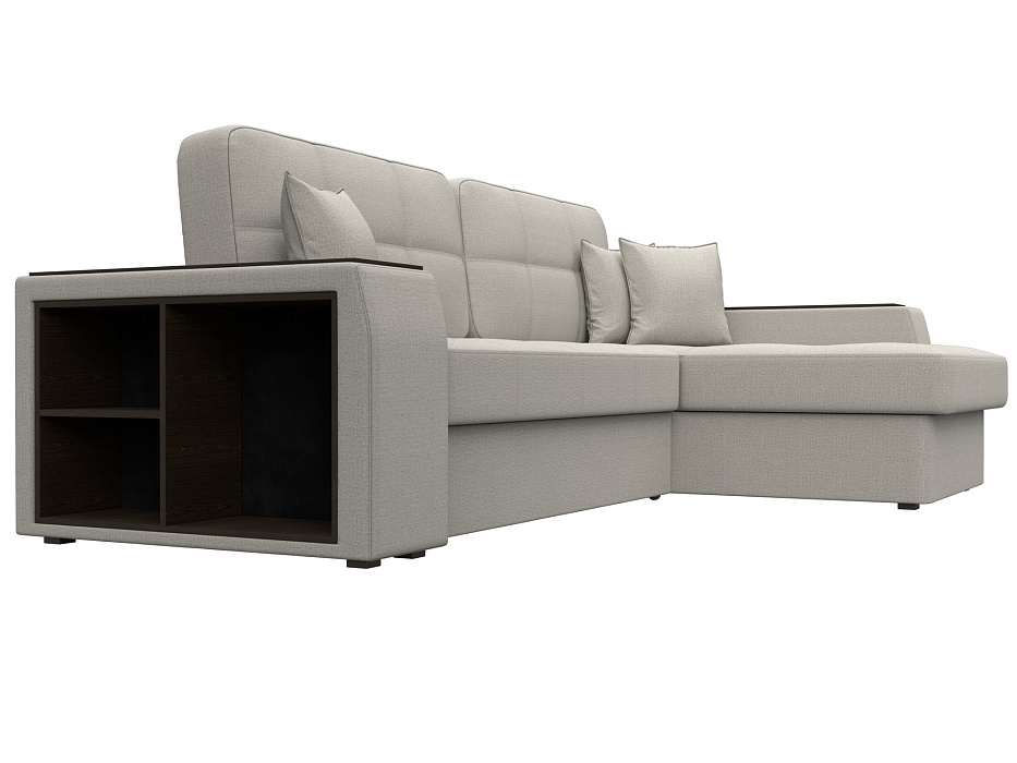 Диван угловой Брюссель правый угол (амур 02 бежевый)