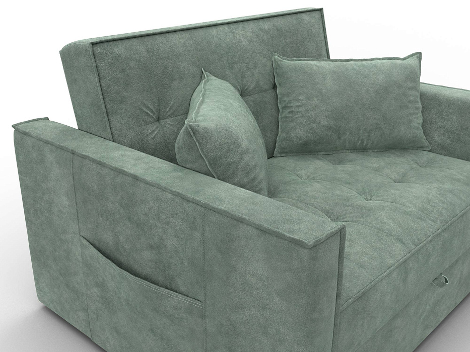 Диван прямой Лига-104 (140) (brut 08 зеленый)