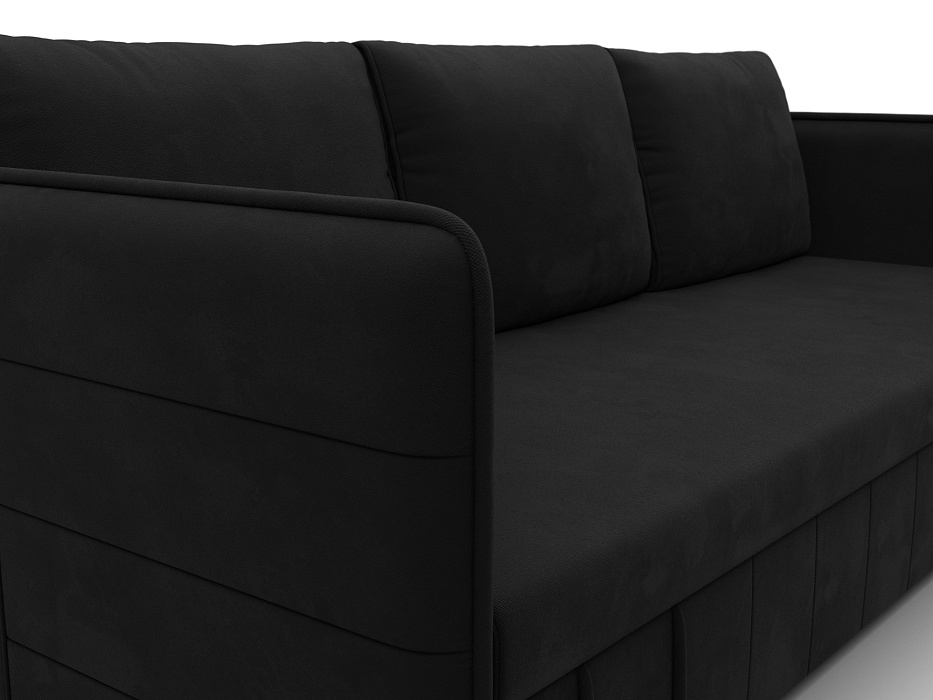 Диван прямой Слим (черный)