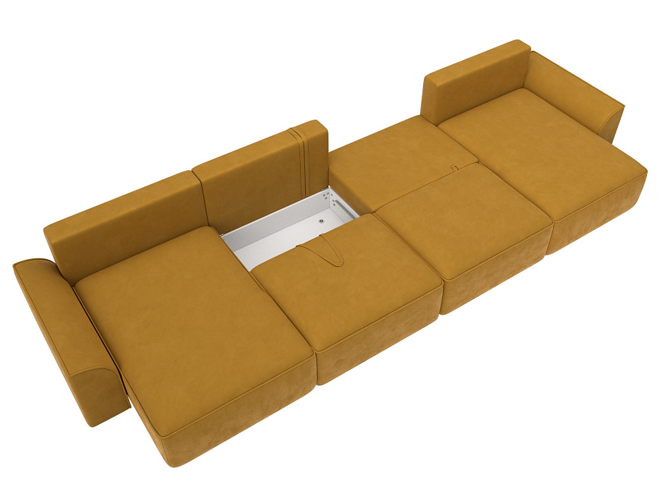 Диван П-образный Лига-048 НПБ лонг (brut 10 желтый) Диван П-образный Лига-048 НПБ лонг (brut 10 желтый)