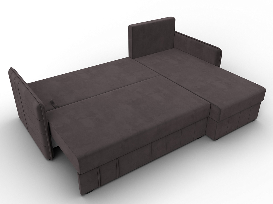 Диван угловой Слим угол универсальный (коричневый)