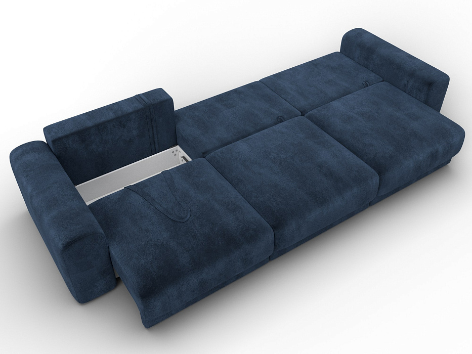 Диван прямой Лига-056 НПБ Лонг (tower 13 синий)