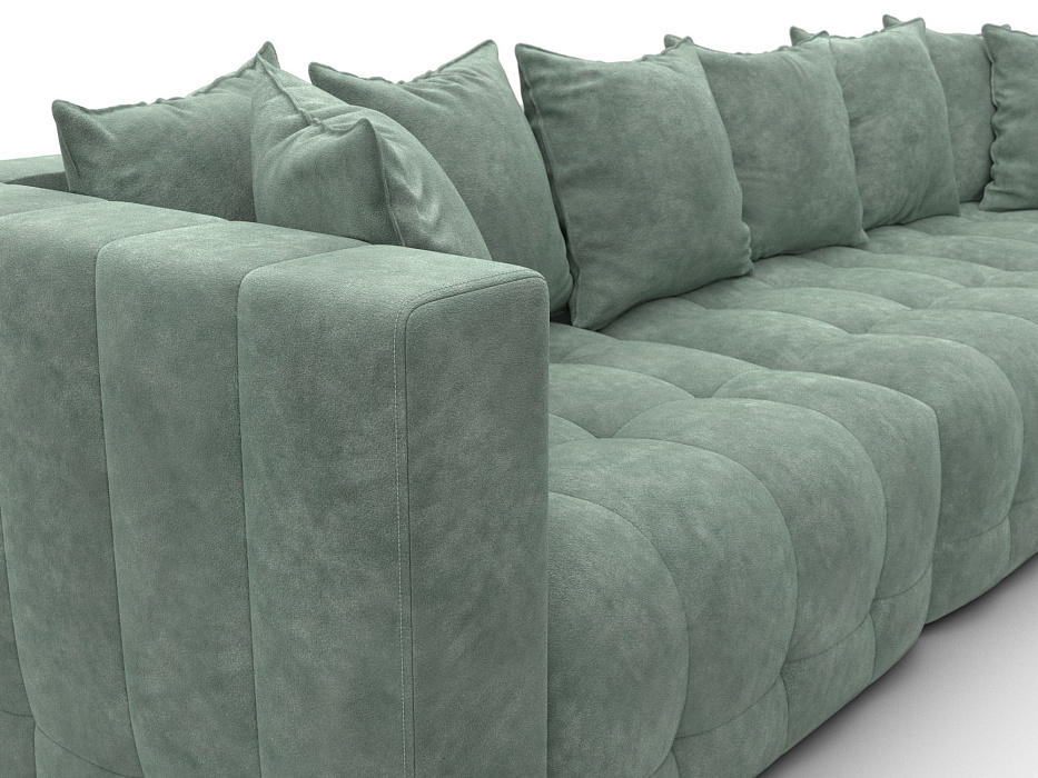 Диван прямой Лига-052 НПБ Лонг (brut 08 зеленый)