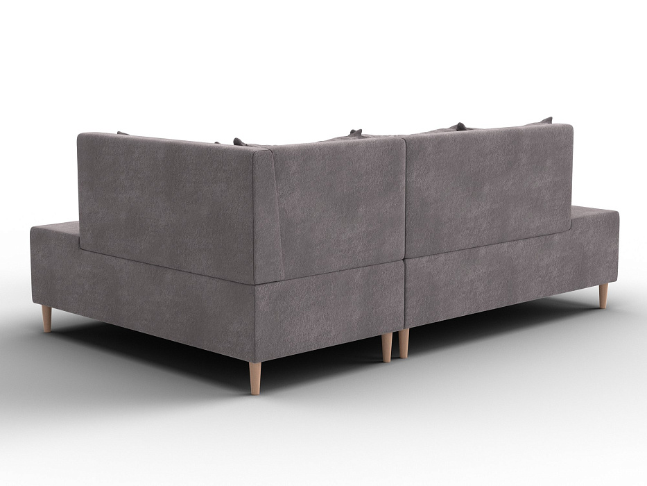 Диван угловой модульный с пуфом Лига-126 угол правый (laim 04 бежевый)