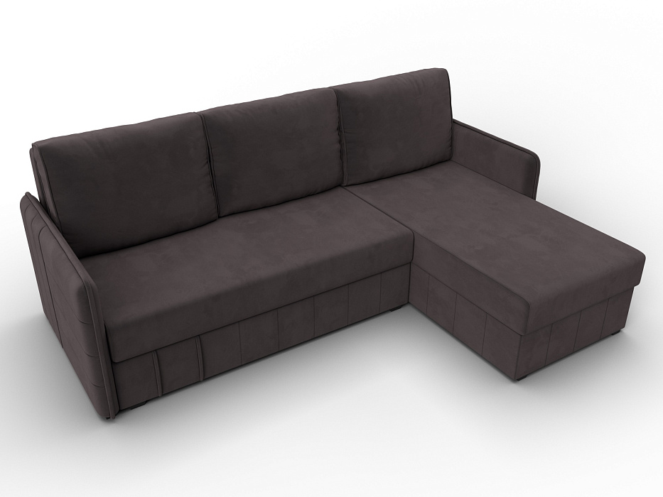 Диван угловой Слим угол универсальный (коричневый)