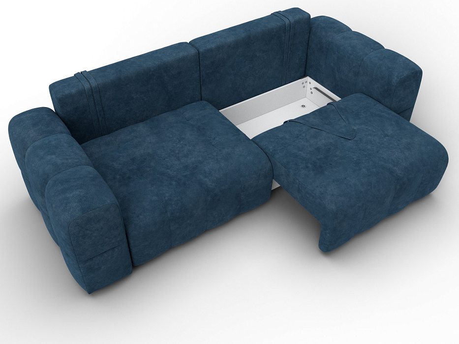 Диван прямой Лига-110 НПБ (brut 11 синий)