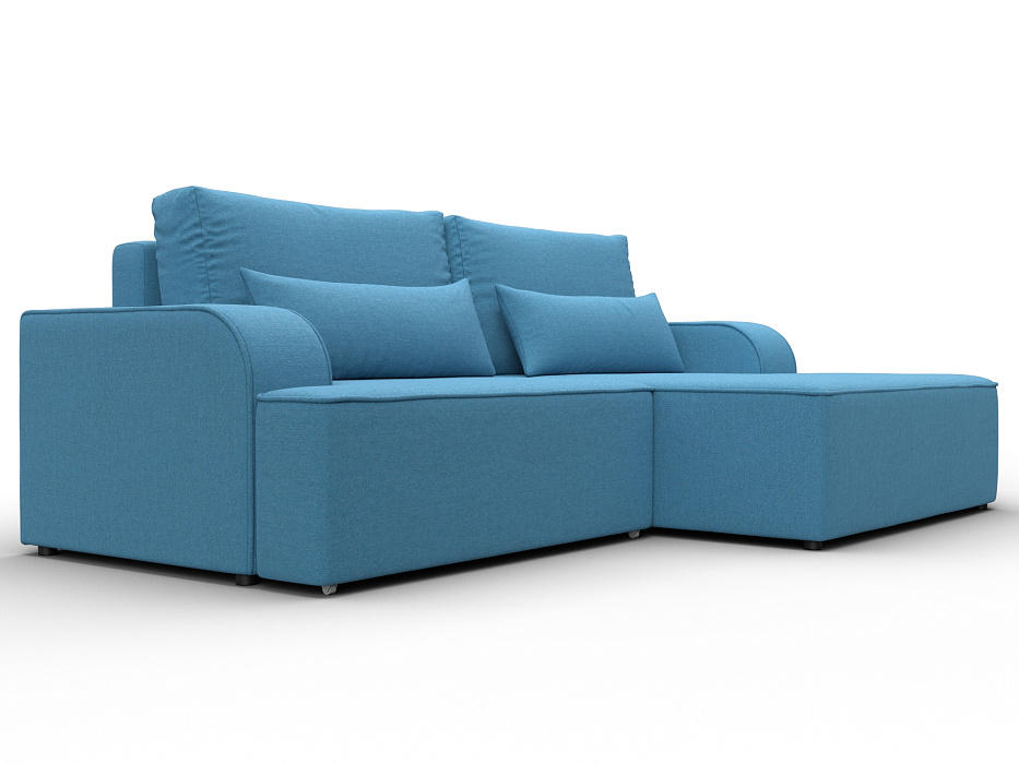Диван угловой Лига-120 угол правый (амур 10 голубой)
